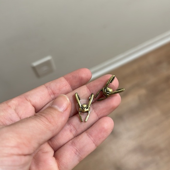 MARVEL | Loki Avengers Gold Stud Earrings - Picture 2 of 3